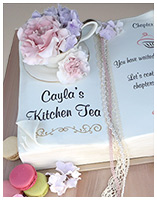 Kitchen Tea Recipe Book cake